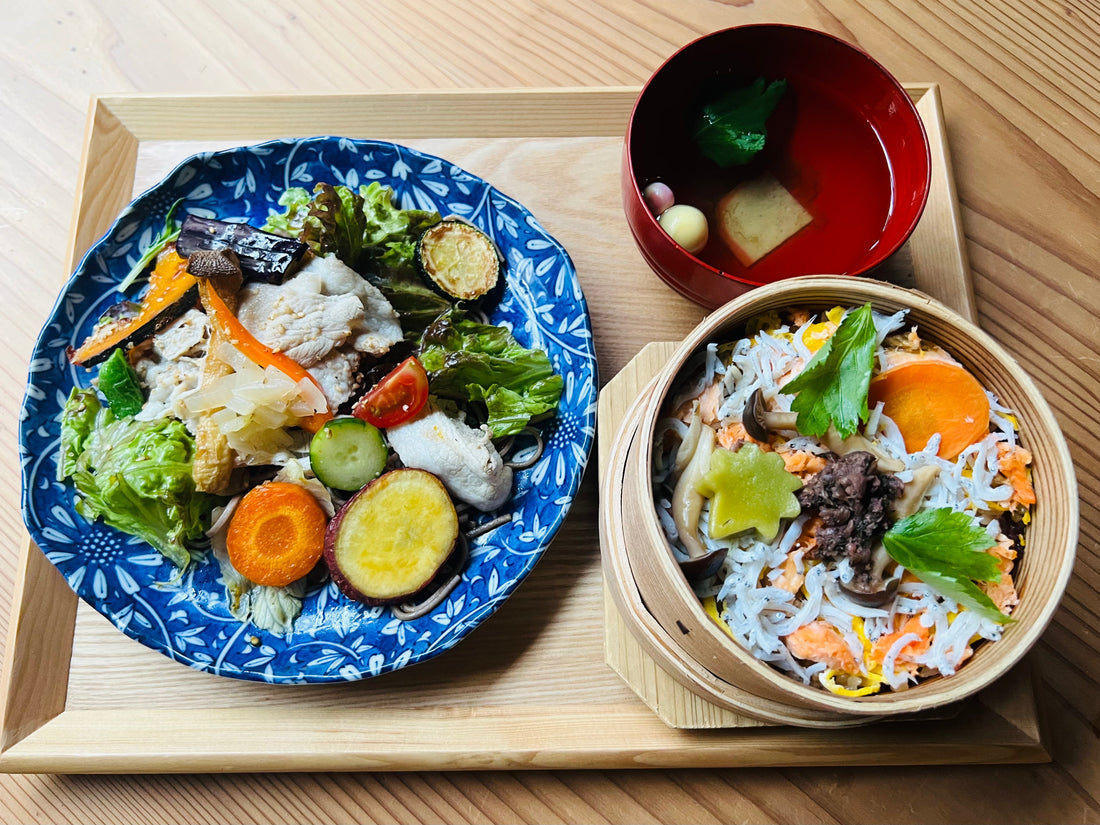 夏限定。「豚しゃぶサラダそば＆ミニ京わっぱセット」スタート