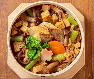 鯛と山菜の春ちらしわっぱ